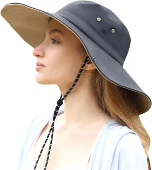 Wide Brim Sun Hat for Women Men UPF 50  Fishing Hat Sun Protection Beach Gardening Hat SNH5M219T