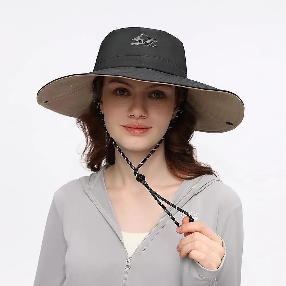 Wide Brim Sun Hat for Women Men UPF 50  Fishing Hat Sun Protection Beach Gardening Hat SNH5M219T
