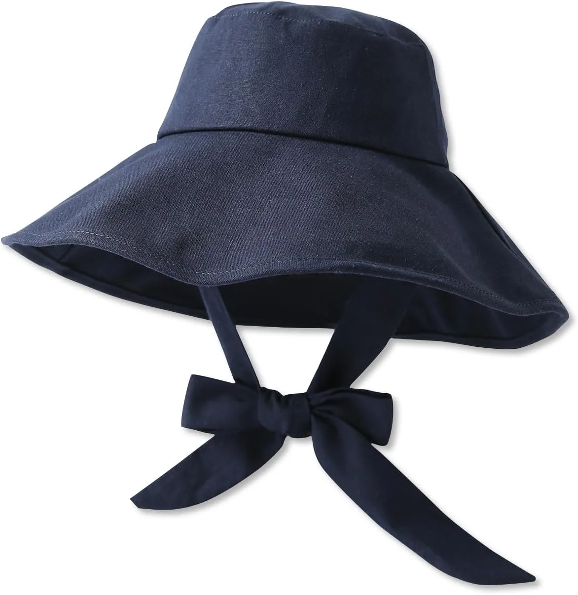 Wide Brim Sun Hat UPF 50  Cotton Bucket Hat with Chin Strap Adjustable Foldable Summer Beach Cap Fishing Hat