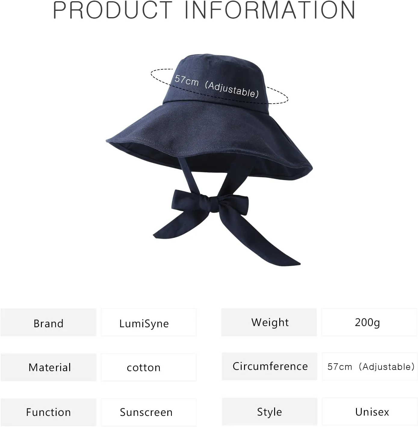 Wide Brim Sun Hat UPF 50  Cotton Bucket Hat with Chin Strap Adjustable Foldable Summer Beach Cap Fishing Hat