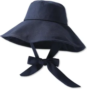 Wide Brim Sun Hat UPF 50  Cotton Bucket Hat with Chin Strap Adjustable Foldable Summer Beach Cap Fishing Hat