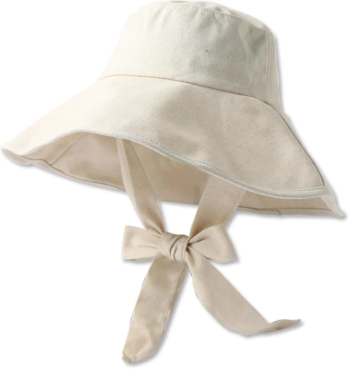 Wide Brim Sun Hat UPF 50  Cotton Bucket Hat with Chin Strap Adjustable Foldable Summer Beach Cap Fishing Hat