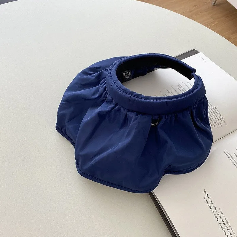 Wide Brim Sun Hat With Rolled Edge And Open Top