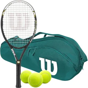 Wilson Hyper Hammer 5.3 Oversized/Extended Tennis Racquet Set or Kit Bundled with an Advantage 2.5 Bag or Backpack and a Can of ITF Regulation Tennis Balls
