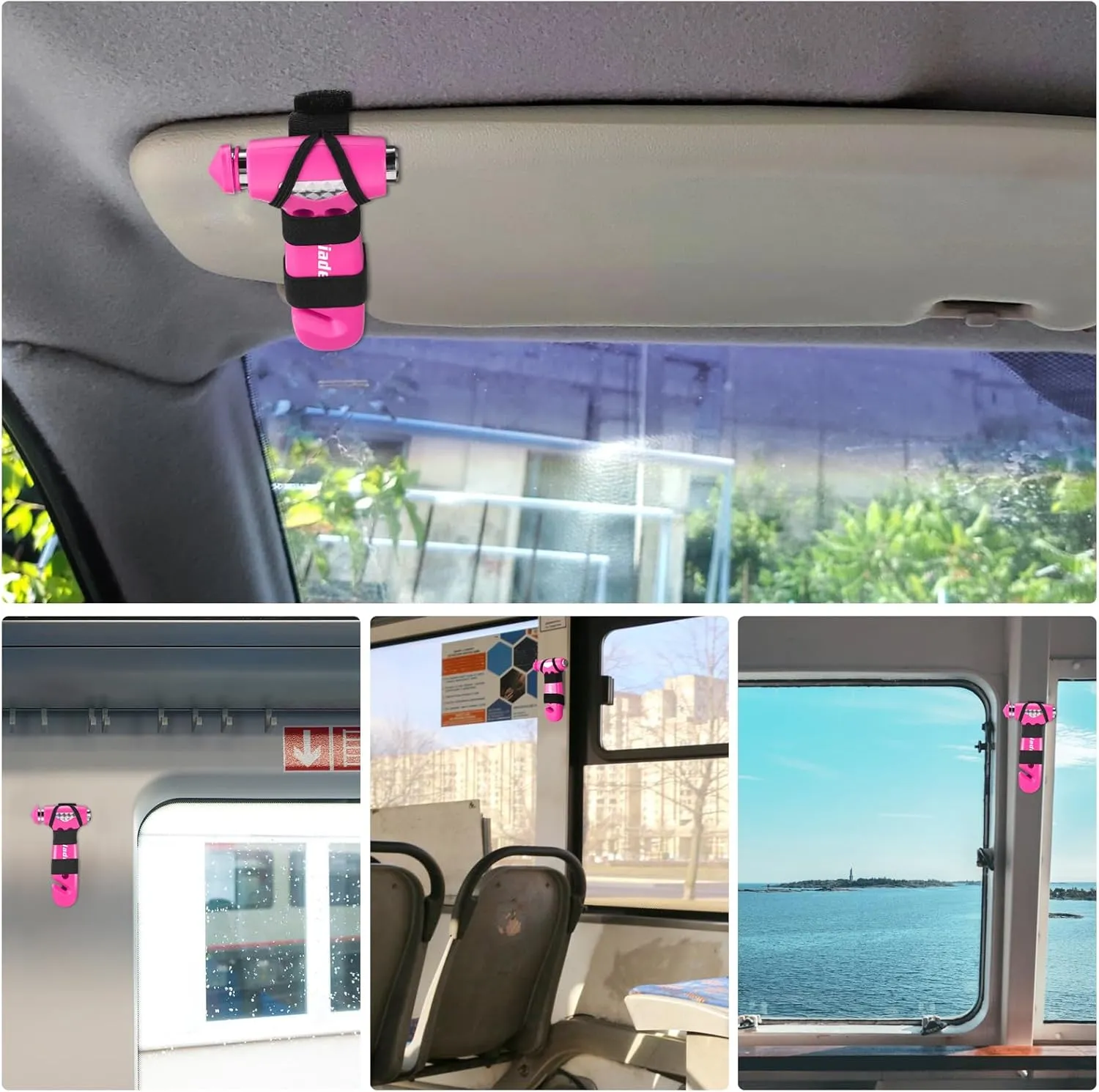 Window Breaker, 3-in-1 Emergency Escape Tool with Car Window Breaker and Seatbelt Cutter, Car Safety Hammer Car Essentials Tool for Women