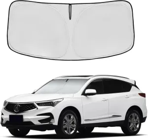Windshield Sun Shade for Acura RDX 2019-2025 Double Layer 240T Front Window Shade Custom Fit RDX Sun Visor Foldable Shade Blocks UV Rays Summer Must Have Car Accessories