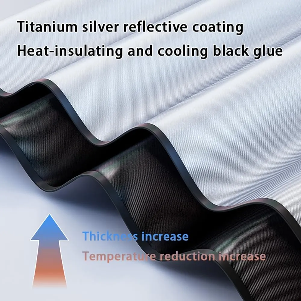 Windshield Sun Shade for Buick Excelle GX/Excelle HRV/Excelle XT, Foldable Car Sun Shade Windshield Cover Sun Shade Reflective Heat Insulation Car Sunshade with Storage Pouch,L-145X80cm
