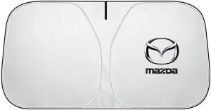 Windshield Sun Shade for Mazda Biante 2008-2018, Foldable Car Sun Shade Windshield Cover Sun Shade Reflective Heat Insulation Car Sunshade with Storage Pouch,S-140X70 cm