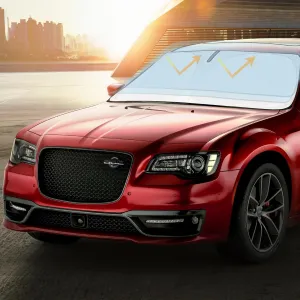 Windshield Sunshade for Chrysler 300 300C Front Window Sun Shade Custom Fit Chrysler 300 300C 2011-2024 2025 Accessories Windshield Cover 4 Layers UV Rays Heat Protection Foldable Sun Visor Protector