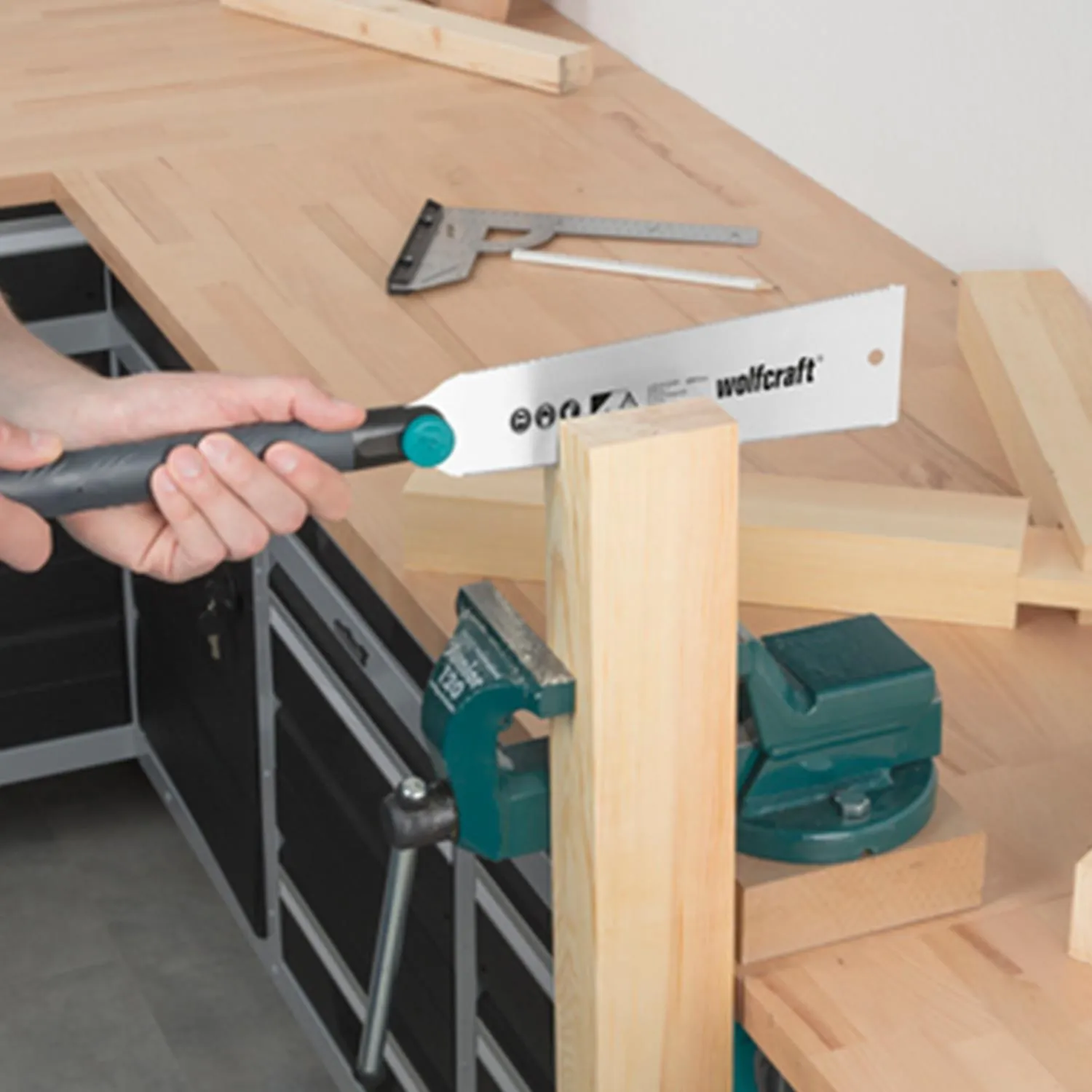 wolfcraft Japanese Saw for Fine and Coarse Cuts with 240mm Blade