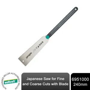 wolfcraft Japanese Saw for Fine and Coarse Cuts with 240mm Blade