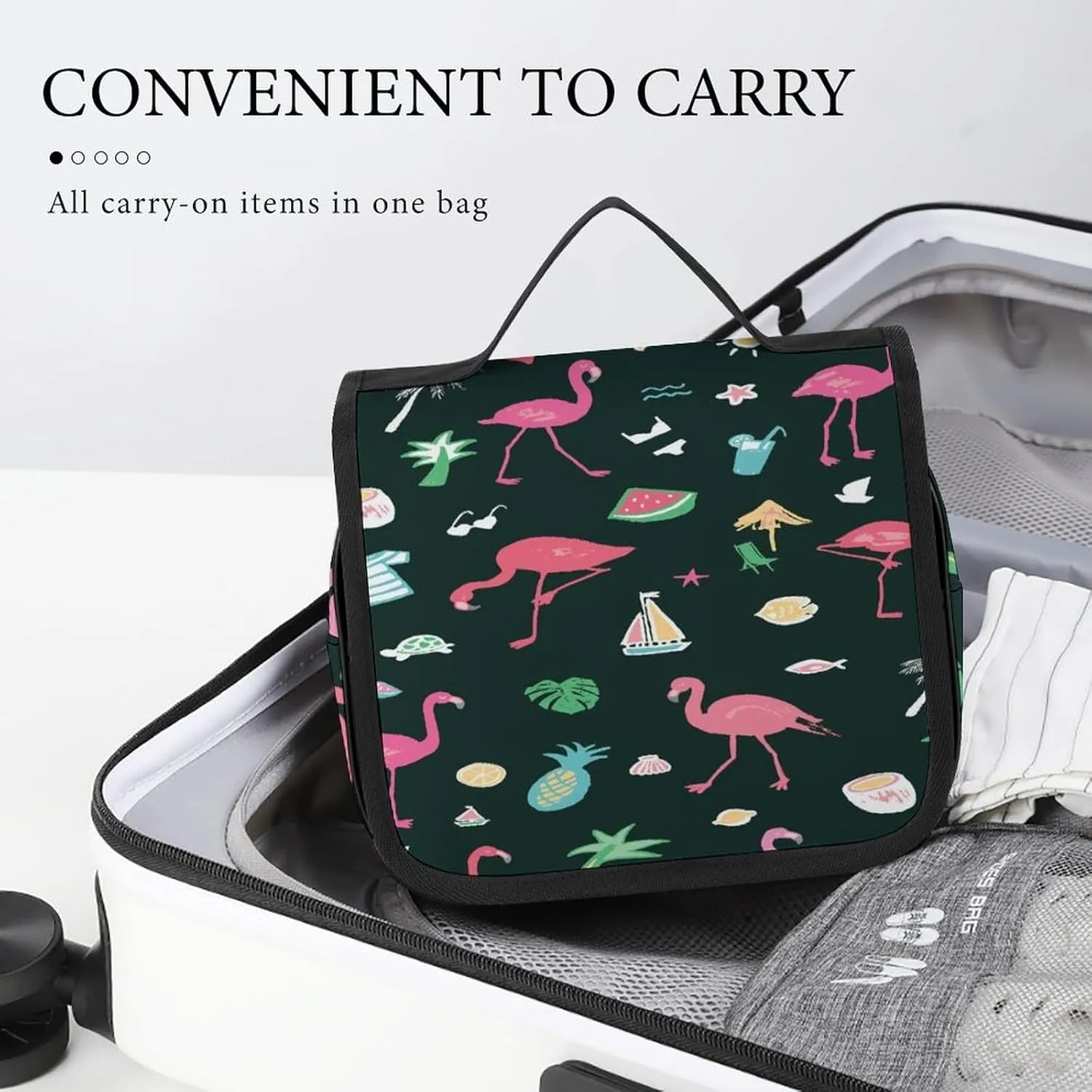 Women Hanging Toiletry Wash bag, Travel Cosmetic Storage Case Organizer