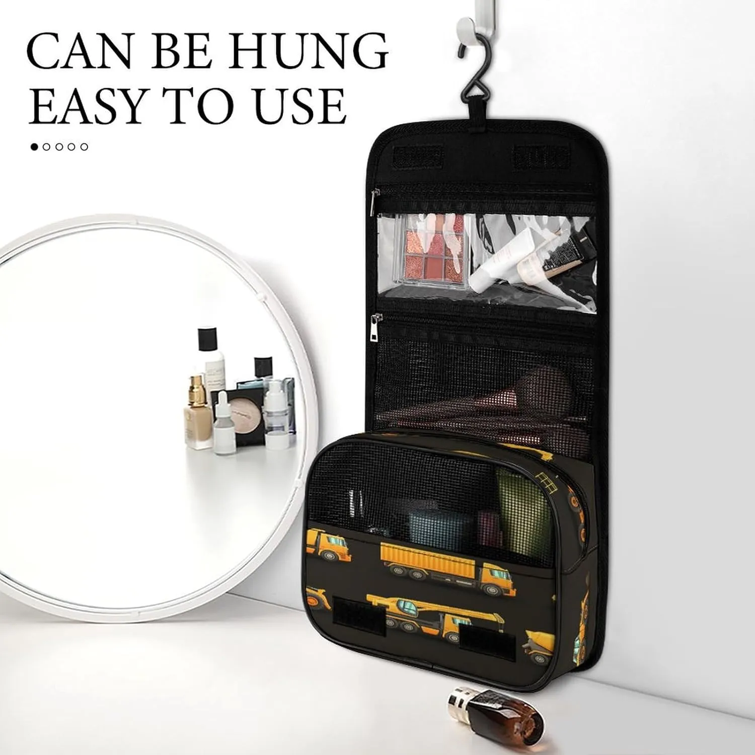 Women Hanging Toiletry Wash bag, Travel Cosmetic Storage Case Organizer