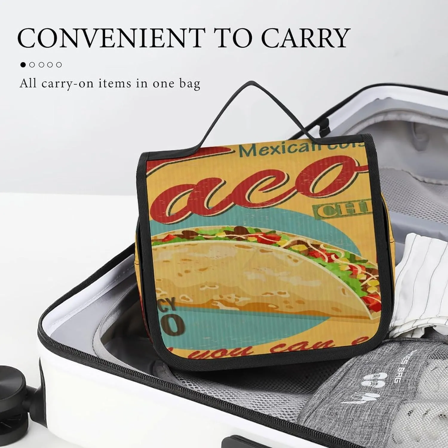 Women Hanging Toiletry Wash bag, Travel Cosmetic Storage Case Organizer