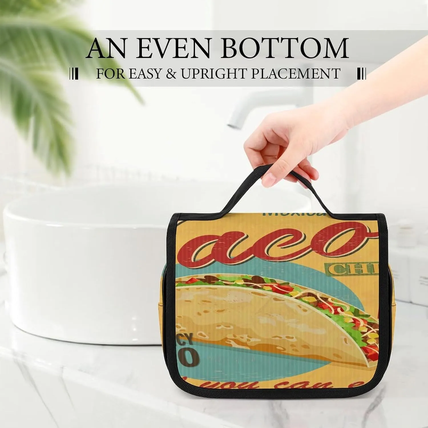 Women Hanging Toiletry Wash bag, Travel Cosmetic Storage Case Organizer