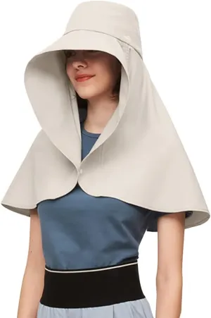 Women Hiking Fishing Sun Hat Wide Brim Cap with Large Neck Flap UPF 50  Sun Protection Hat SLH3M079