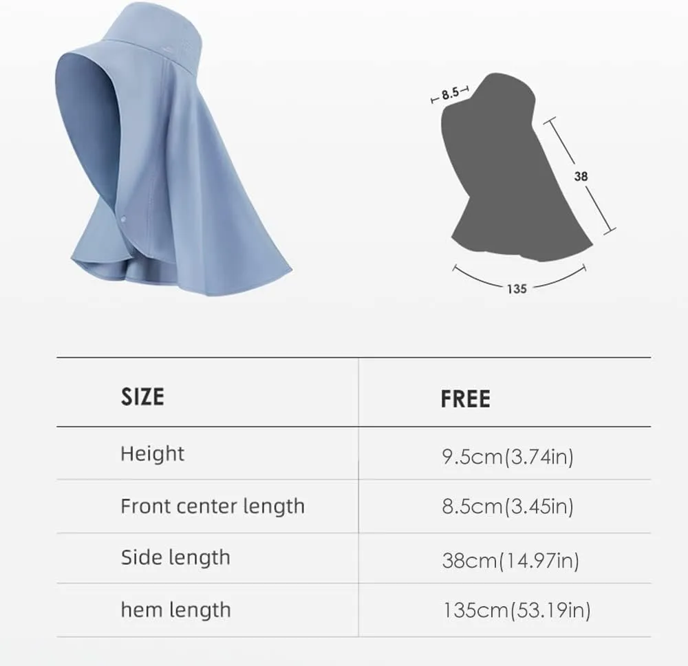 Women Hiking Fishing Sun Hat Wide Brim Cap with Large Neck Flap UPF 50  Sun Protection Hat SLH3M079
