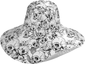 Women Wide Brim Hats Skulls Sun Hat Packable Sun Visors Floppy Summer Beach Hat for UV Protection