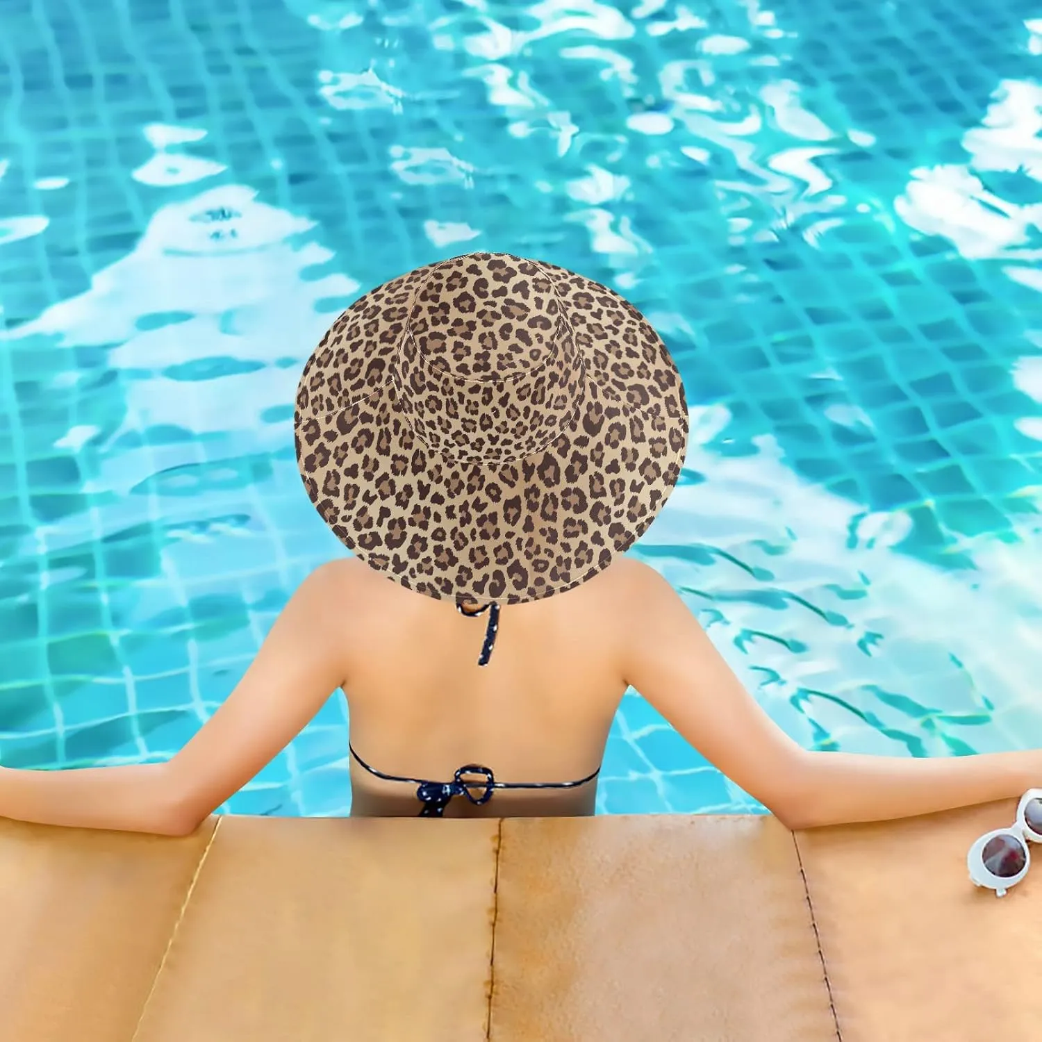 Women Wide Brim Hats Skulls Sun Hat Packable Sun Visors Floppy Summer Beach Hat for UV Protection