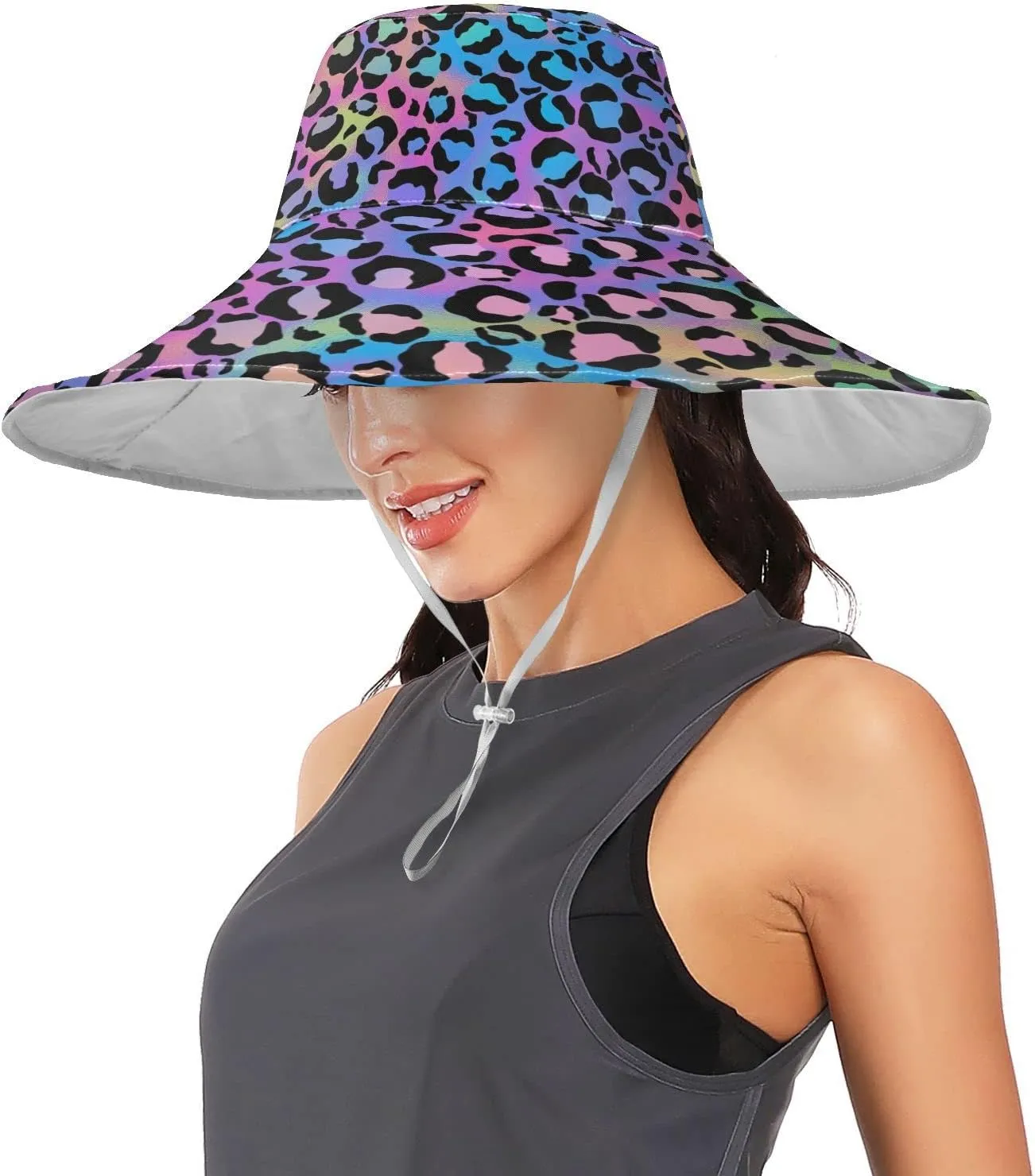 Women Wide Brim Hats Skulls Sun Hat Packable Sun Visors Floppy Summer Beach Hat for UV Protection