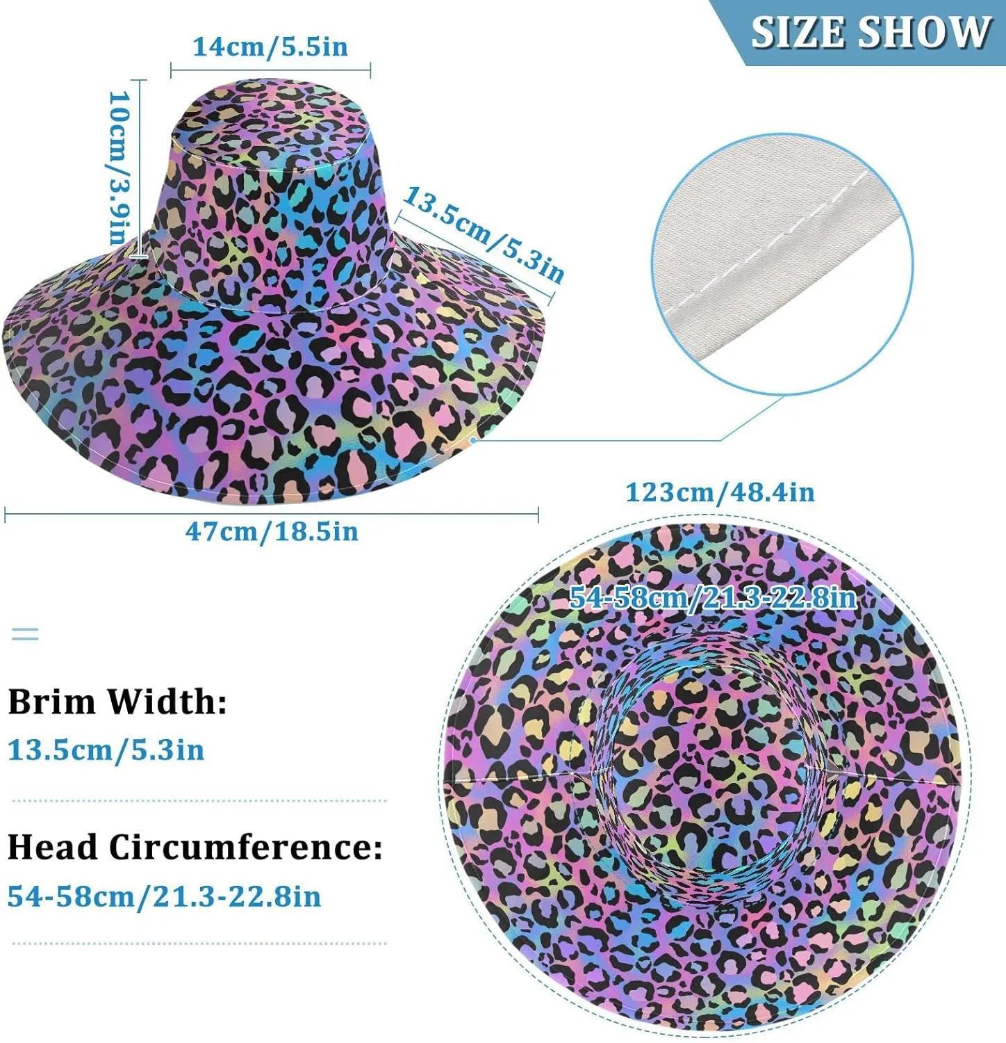 Women Wide Brim Hats Skulls Sun Hat Packable Sun Visors Floppy Summer Beach Hat for UV Protection