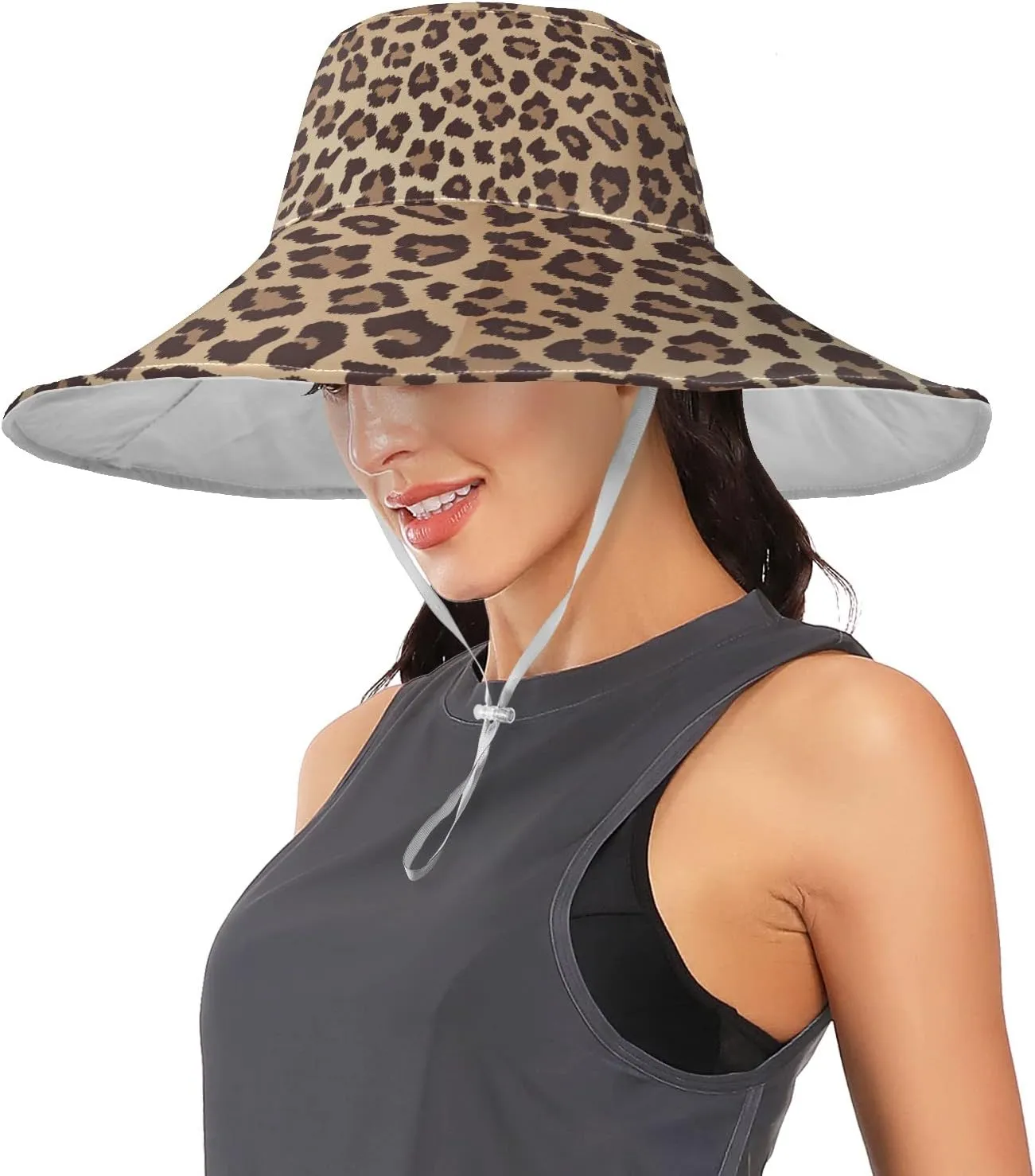 Women Wide Brim Hats Skulls Sun Hat Packable Sun Visors Floppy Summer Beach Hat for UV Protection