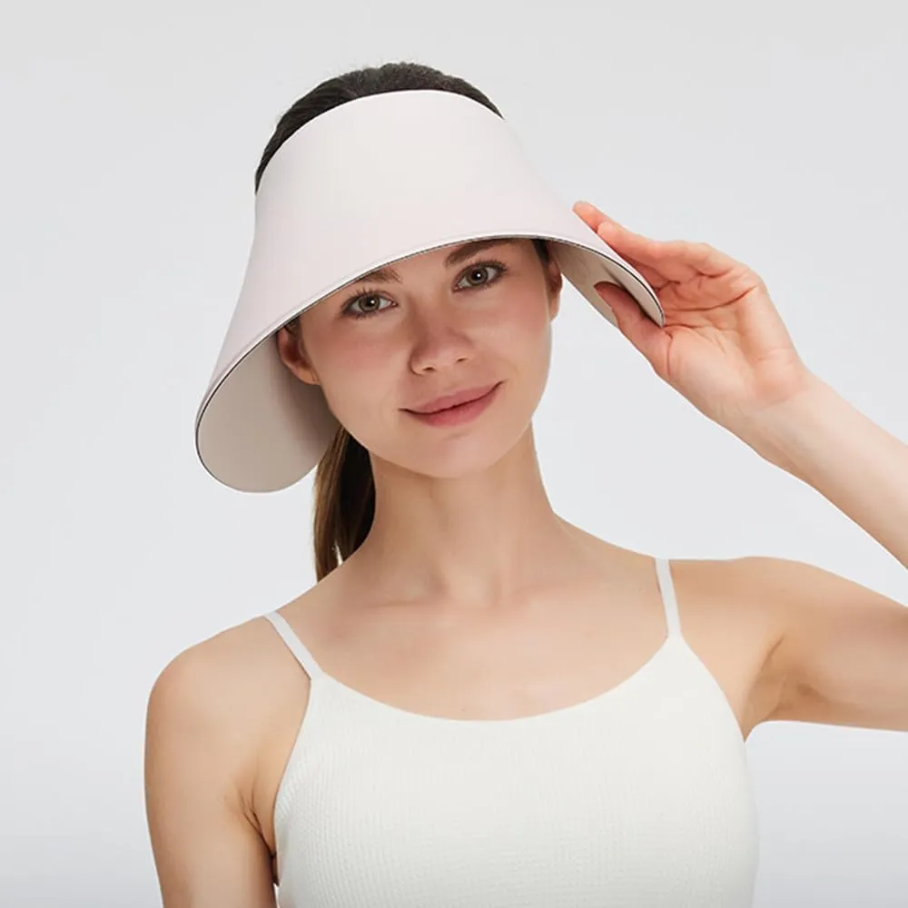 Women Wide Brim Sun Visor Hat Foldable UPF 50  Roll Up Packable Beach Cap Double Sided Wear UPF50 