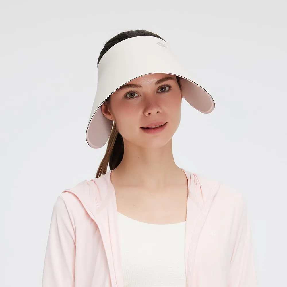Women Wide Brim Sun Visor Hat Foldable UPF 50  Roll Up Packable Beach Cap Double Sided Wear UPF50 