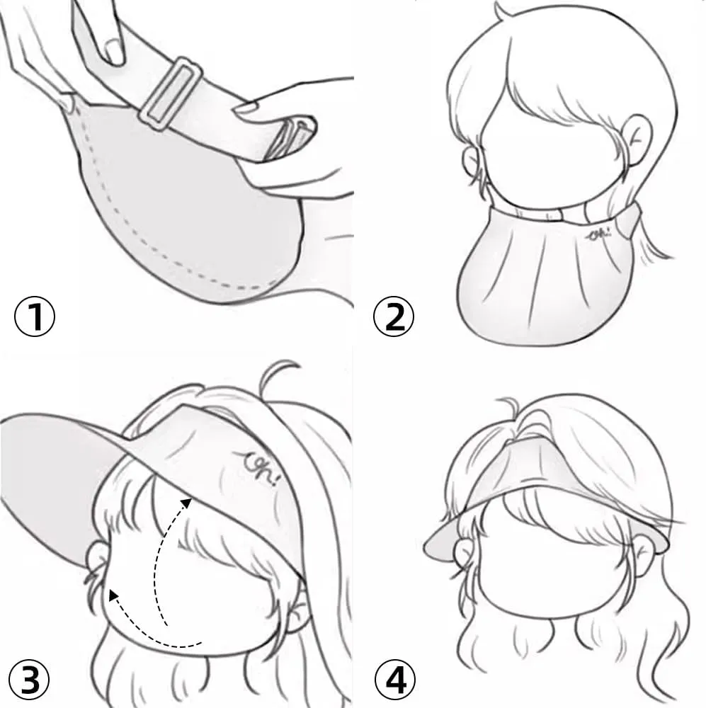 Women Wide Brim Sun Visor Summer UV Protection Foldable Sun Hat UPF50  Beach Cap SNH5M133T
