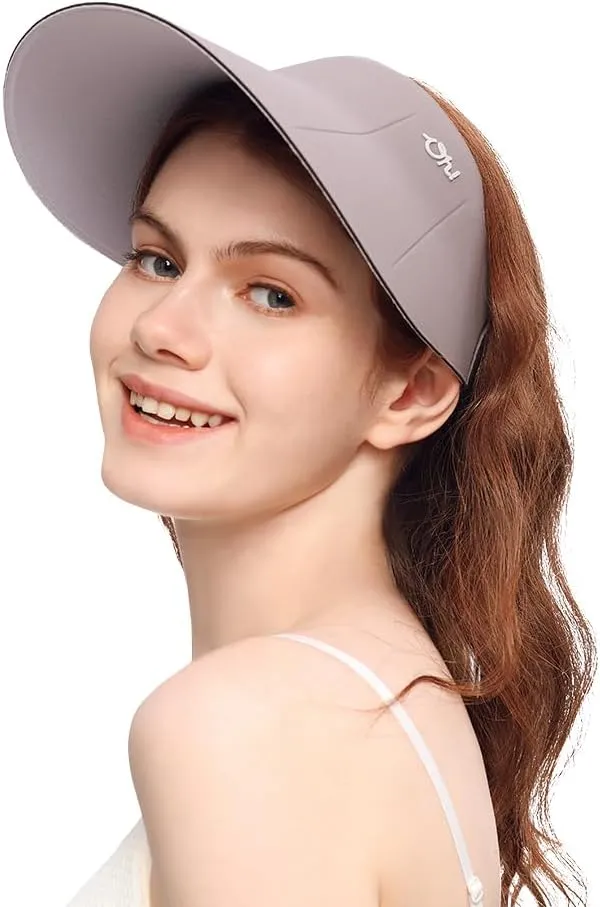 Women Wide Brim Sun Visor Summer UV Protection Foldable Sun Hat UPF50  Beach Cap SNH5M133T