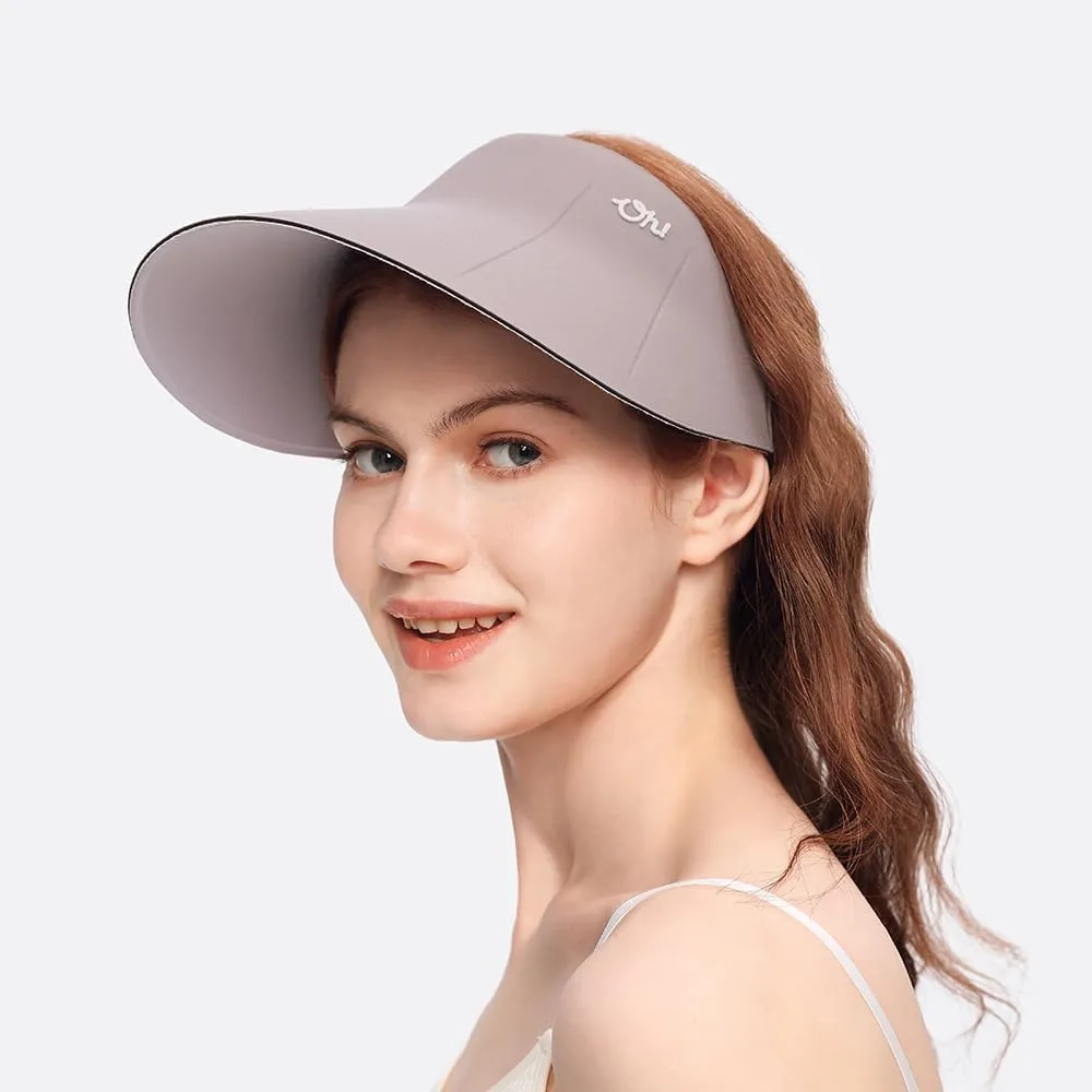 Women Wide Brim Sun Visor Summer UV Protection Foldable Sun Hat UPF50  Beach Cap SNH5M133T