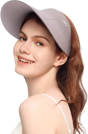 Women Wide Brim Sun Visor Summer UV Protection Foldable Sun Hat UPF50  Beach Cap SNH5M133T