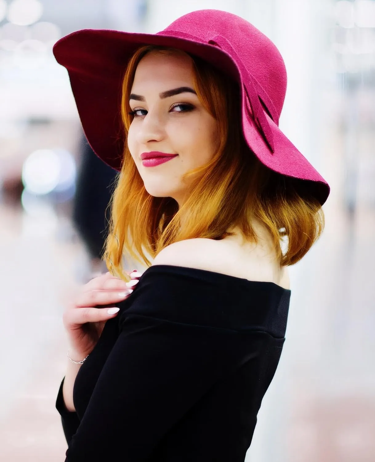 Women's 100% Wool Foldable Wide Brim Retro Fedora Floppy Felt Bowler Hat