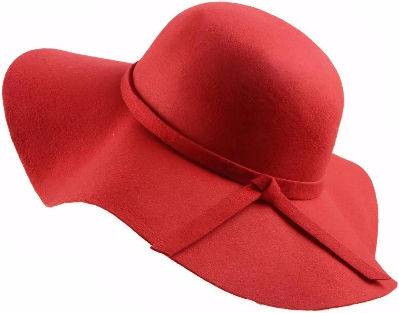 Women's 100% Wool Foldable Wide Brim Retro Fedora Floppy Felt Bowler Hat