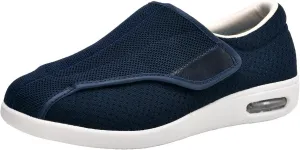 Women's Adjustable Diabetic Shoes, Easy to Slip On Wide Widths Slippers Orthopedic with Removable Memory Foam Insoles Lightweight for Seniors Swollen Feet (Color : Blue, Size : 12)