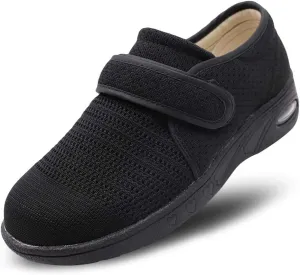 Womens Edema Diabetic Shoes with Arch Support,Extra Wide Breathable Lightweight Walking Sneakers Air Cushion Sole for Swollen Feet, Plantar Fasciitis