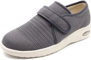 Womens Edema Diabetic Shoes with Arch Support,Extra Wide Breathable Lightweight Walking Sneakers Air Cushion Sole for Swollen Feet, Plantar Fasciitis