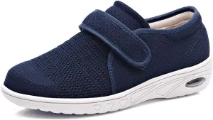 Womens Edema Diabetic Shoes with Arch Support,Extra Wide Breathable Lightweight Walking Sneakers Air Cushion Sole for Swollen Feet, Plantar Fasciitis