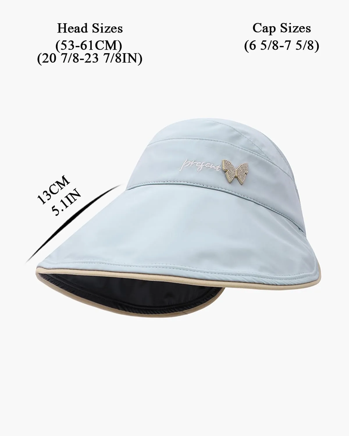 Women's Hat Sun Visors for Women UV Protection Wide Brim Packable Summer Beach Caps Foldable Shell Hat