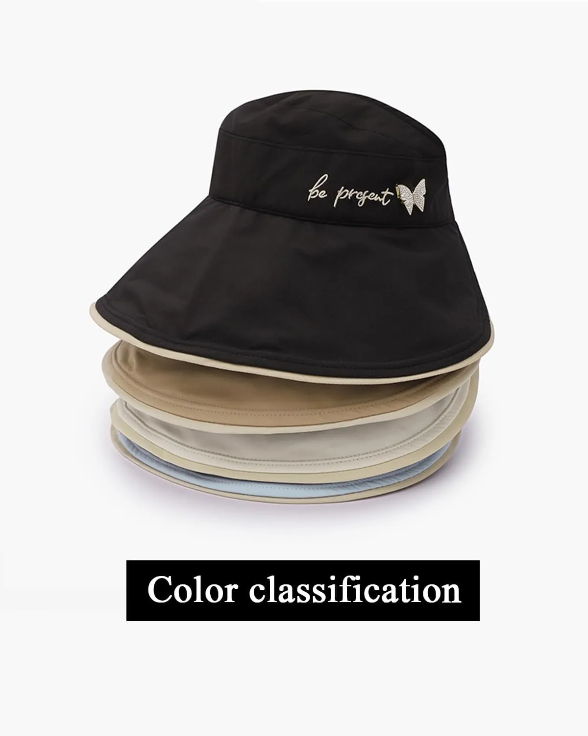 Women's Hat Sun Visors for Women UV Protection Wide Brim Packable Summer Beach Caps Foldable Shell Hat