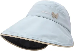 Women's Hat Sun Visors for Women UV Protection Wide Brim Packable Summer Beach Caps Foldable Shell Hat