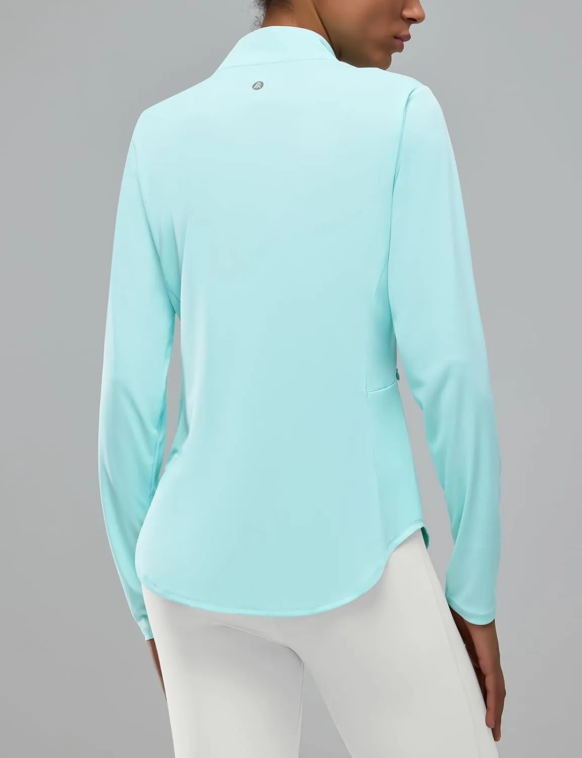 Women's Rash Guard Long Sleeve UV Sun Protection 1/4 Zip Shirts with Pocket UPF 50  Lightweight SPF Hiking Top