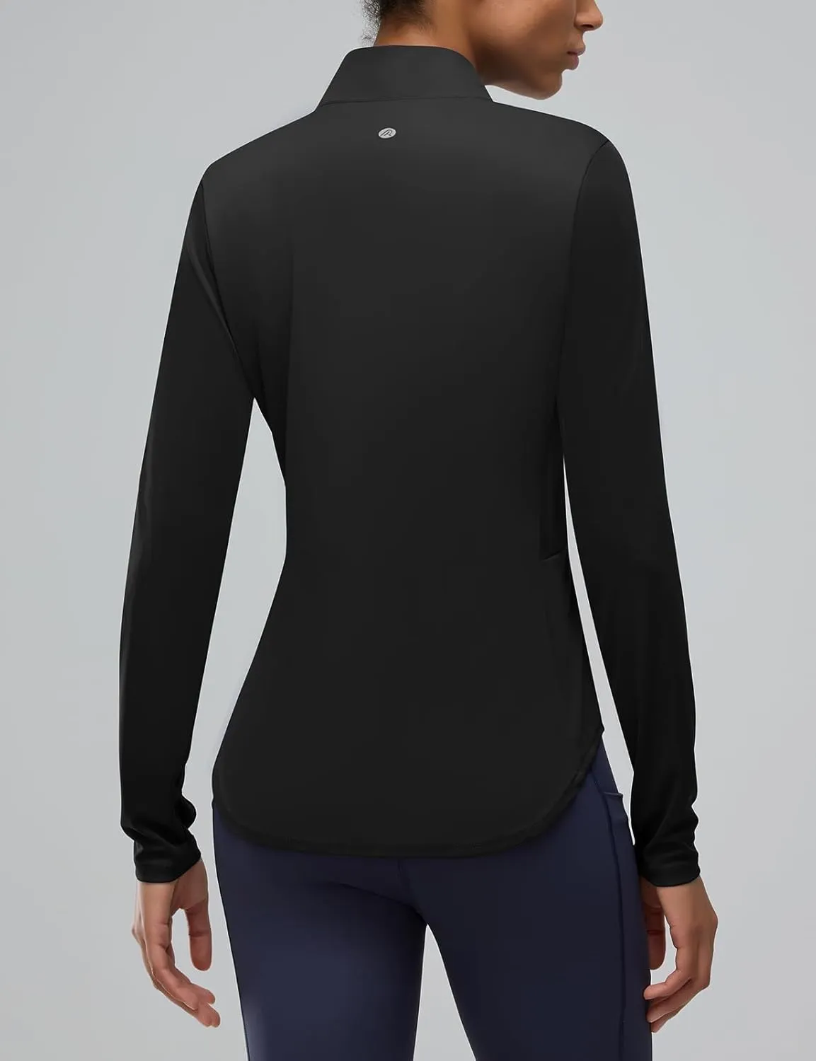 Women's Rash Guard Long Sleeve UV Sun Protection 1/4 Zip Shirts with Pocket UPF 50  Lightweight SPF Hiking Top