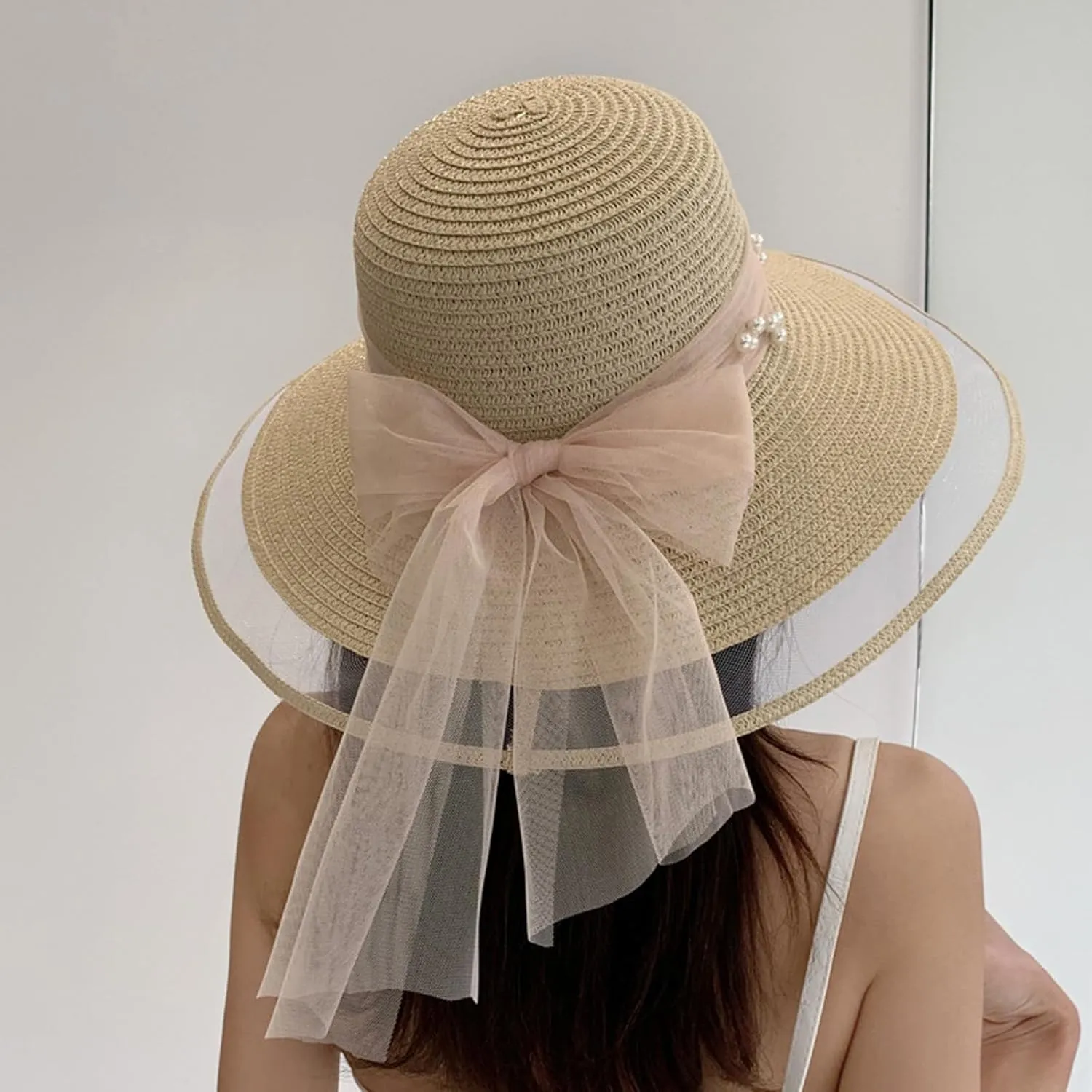 Women's Straw Wide Brim Sun hat Summer Beach hat Straw Hats Foldable Sun hat Luffy Straw hat