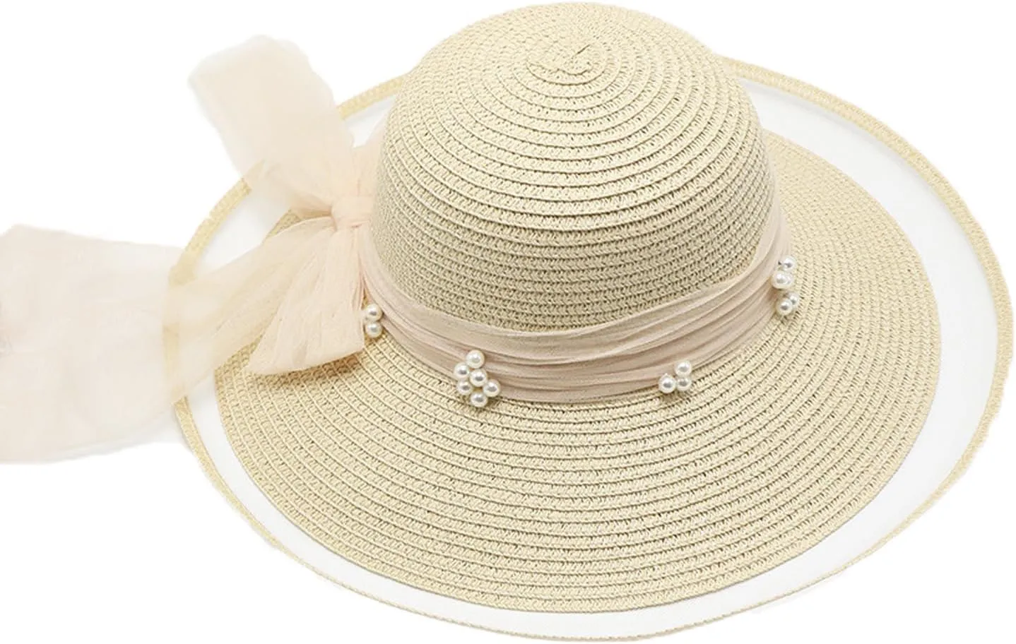 Women's Straw Wide Brim Sun hat Summer Beach hat Straw Hats Foldable Sun hat Luffy Straw hat