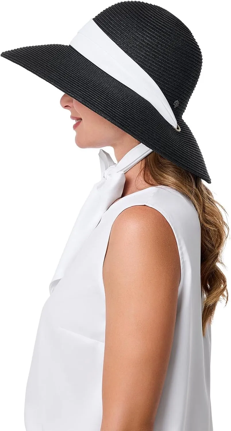 Women's Stylish Sun Hat - UPF 50  Sun Protection - 2-in-1 Interchangeable Scarves - Stella (One Size)