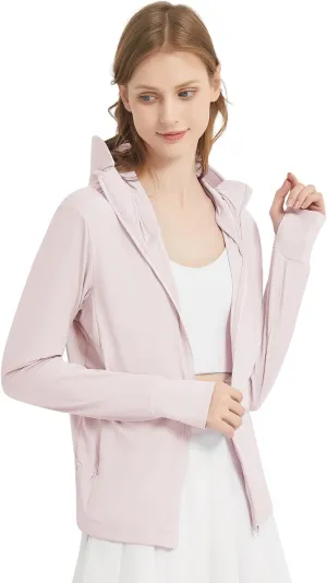 Women's UPF 50  Sun Protection Jacket Lightweight UV Cooling Hoodie Long Sleeve Summer Clothing for Outdoor Hiking