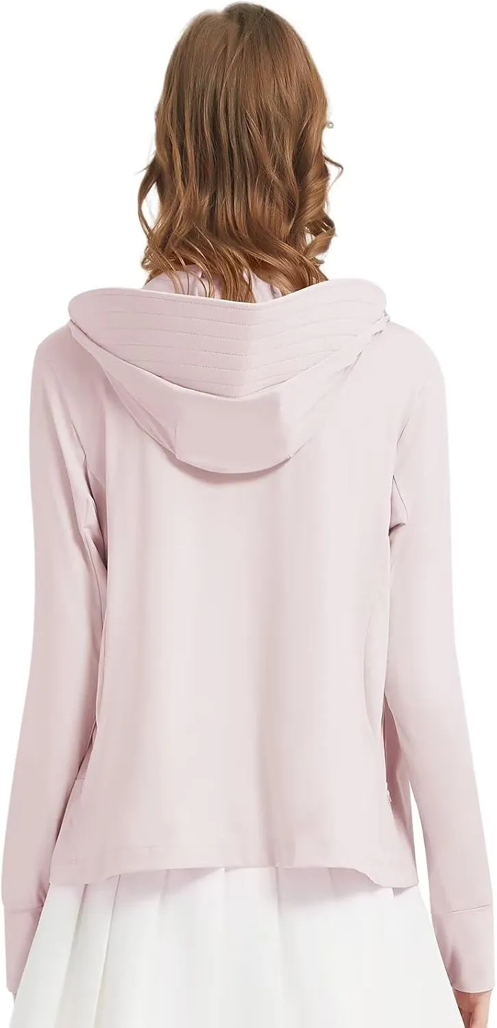 Women's UPF 50  Sun Protection Jacket Lightweight UV Cooling Hoodie Long Sleeve Summer Clothing for Outdoor Hiking