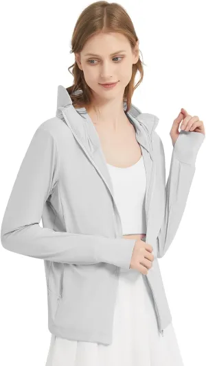 Women's UPF 50  Sun Protection Jacket Lightweight UV Cooling Hoodie Long Sleeve Summer Clothing for Outdoor Hiking