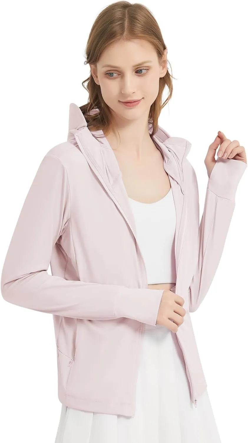 Women's UPF 50  Sun Protection Jacket Lightweight UV Cooling Hoodie Long Sleeve Summer Clothing for Outdoor Hiking